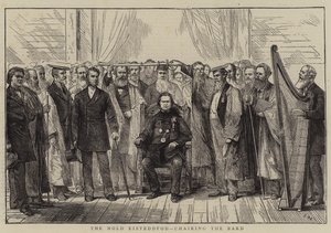 Le Mold Eisteddfod, présidant le barde